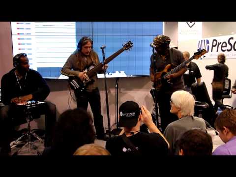 Victor Wooten & Steve Bailey @ the PreSonus Booth. 2013 NAMM