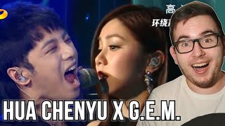 [中文字幕] 2 Legends on 1 Stage | Hua Chenyu x G.E.M. duet Light Year Away 《光年之外》Singer 2018 [REACTION]