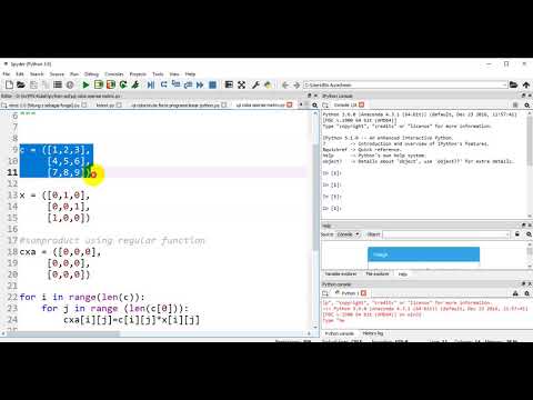 Assignment Problem With Python 01 Basic Matrix Operation
