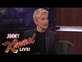 Ellen DeGeneres on Jimmy Kimmel Live PART 1 ...