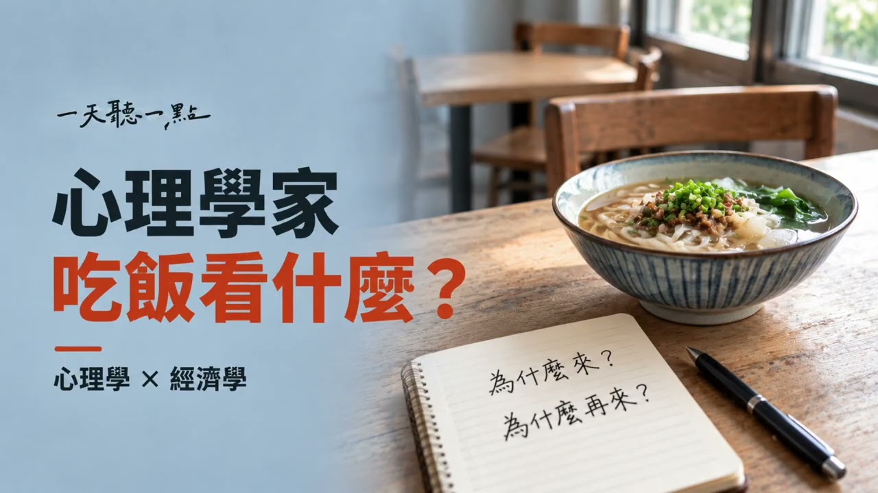 好吃又不貴的餐廳，可以去哪裡找？｜心理學家與經濟學家的探店指南【一天聽一點261001】