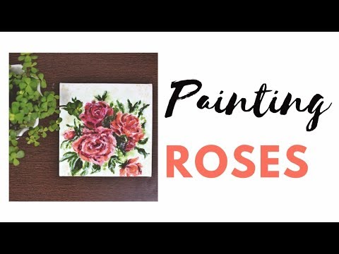 PAINTING ROSES// available on etsy shop// WORK IN PROCESS// art by deepakshi