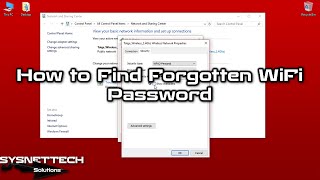 How to Find Forgotten WiFi Password on Windows 10 on Laptop/PC | SYSNETTECH Solutions