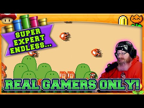 REAL GAMERS ONLY! | Mario Maker 2 Endless Super Expert No Skip with Oshikorosu! [45]