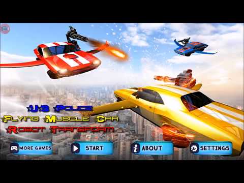US Police Muscle Car Transform Robot Action Games
