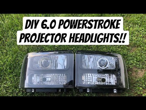 DIY 6.0 POWERSTROKE PROJECTOR HEADLIGHTS!!