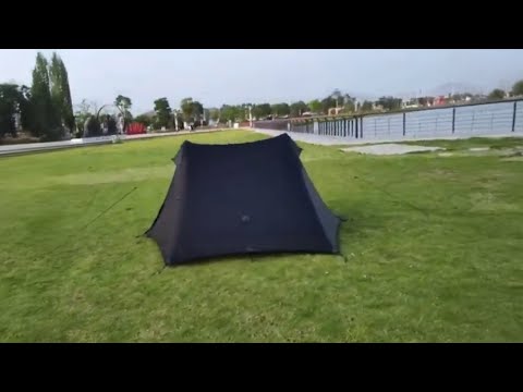 Vuno Aricxi Versa2 Hiking Pole Tent Setup | 2-Person Ultralight Black Tent (1510g)