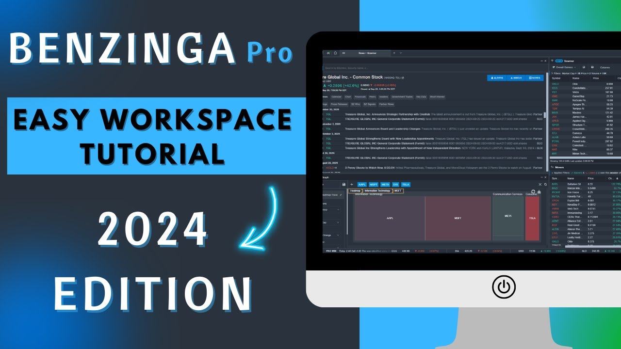 Benzinga Pro Workspace Tutorial [Simple Breakdown] #daytrading