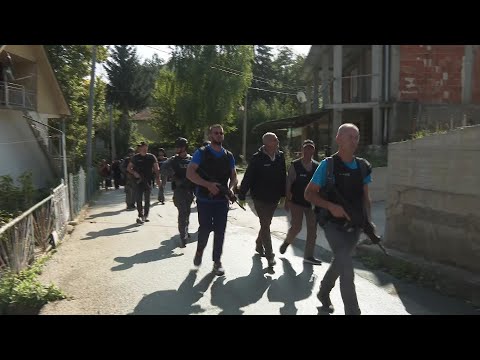 Kosovo Police, KFOR and EULEX forces patrol village of Banjska in wake of shooting