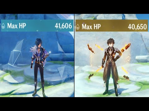 Kaeya Shield vs Zhongli Shield Strength Comparison - Genshin Impact