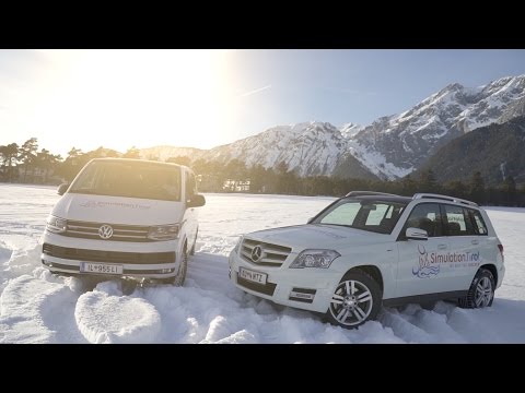 Drift Video mit VW T6 und Mercedes GLK - Winter verheizt - Simulation.Tirol