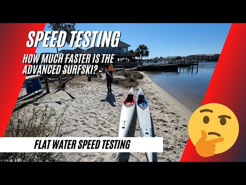 Which is faster? Flatwater Speed testing an intermediate surfski vs an advanced level surfski
