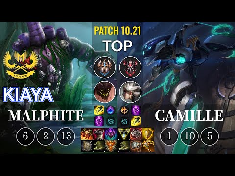 GAM Kiaya Malphite vs Camille Top - KR Patch 10.21