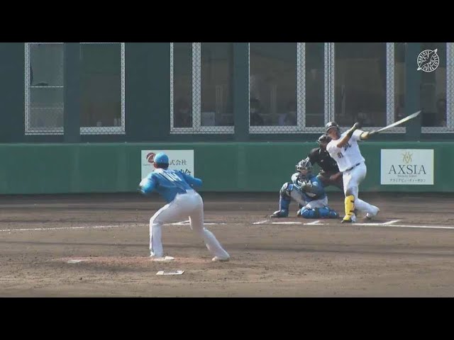 【ファーム】攻守で魅せる!! マリーンス・山本大斗 レフトへのタイムリー2ベースヒット!!  2023年4月1日 千葉ロッテマリーンズ 対 北海道日本ハムファイターズ