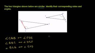 Similar Triangles Corresponding Sides and Angles