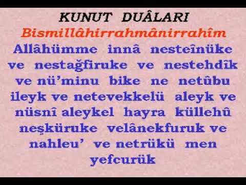 Kunut Duaları Okunuşu ve Takibi