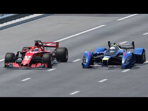 Ferrari F1 2018 with Jet Engine vs Red Bull X2010 - Top Speed Battle