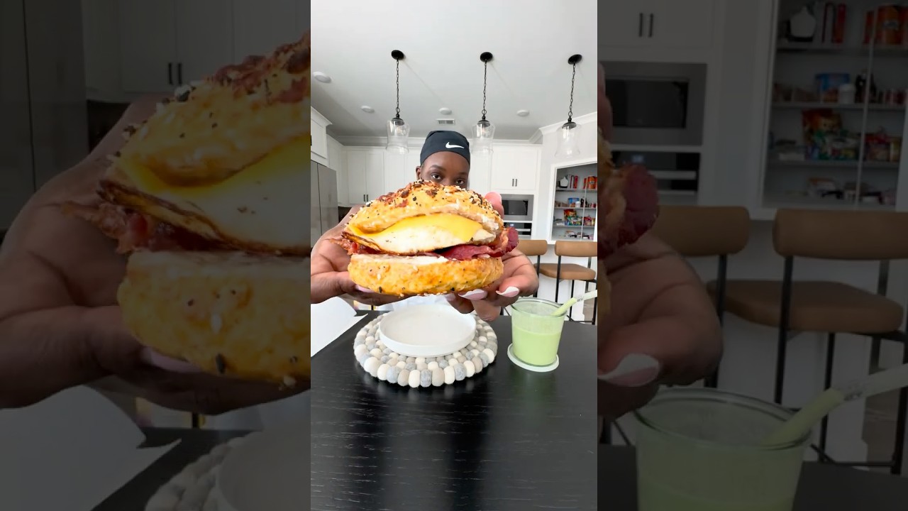 1/2 c Greek yogurt, 1/2 c flour, add heaping 1/2 tsp of baking powder with pinch of salt.