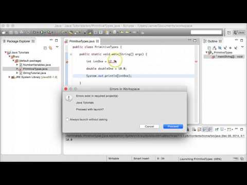 Java Tutorial 4 Primitive Types Int And Double