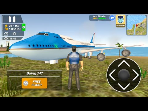 HFPS Flying Boeing 747 Airplane Ball UH-1 Huey Helicopter US Police Officer Pilot - Android Gameplay
