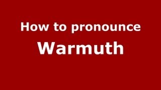 How to pronounce Warmuth