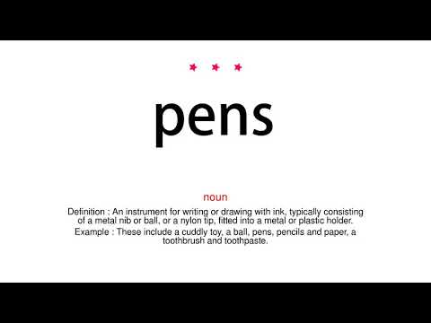 How to pronounce pens - Vocab Today