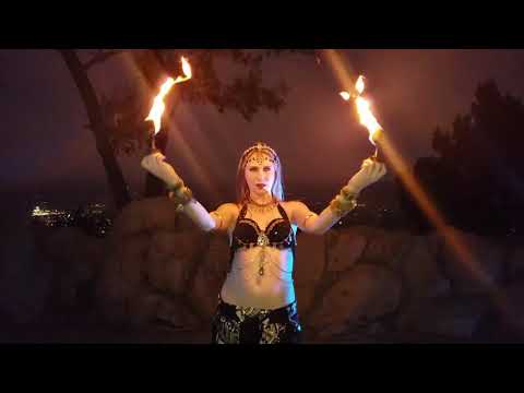Fire Fan Belly Dance with Ari and Amanda