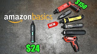 Beating AMAZON BASICs Screwdriver took New DeWALT, M4 Milwaukee