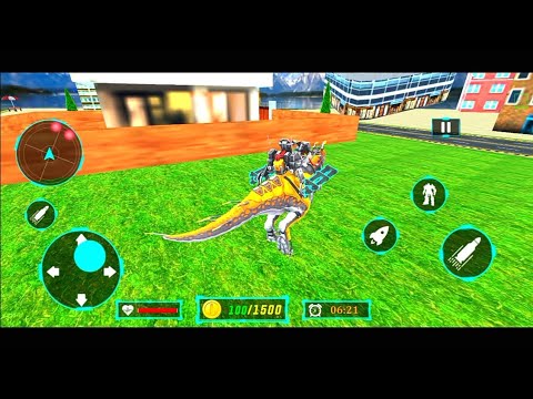 Dino Robot Car Game - Flying Robot Transforming Game - Android Gameplay Part 2