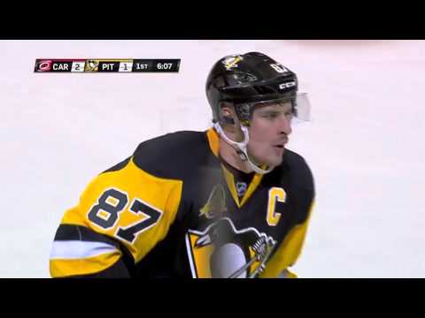 Crosby's slick backhanded goal | Penguins @ Hurricanes