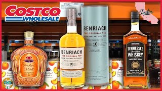 Costco Whiskey Wanders CA- Tustin- NEW! Benriach 10, Kirkland Tennessee Whiskey, Crown Royal Peach