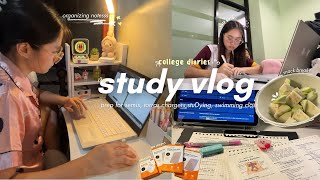 ⋆.𐙚college diaries | study vlog, prep for semis, torras chargers, swimming class so tired