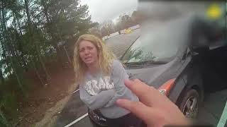 Mother confronted by police for allegedly smoking drugs in car with child