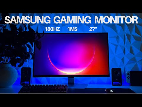 Samsung 27" Odyssey G5 (G51F) Gaming Monitor - QHD (1440P), 180Hz, 1ms, AMD FreeSync, HDR10, Height Adjustable Stand, Black Equalizer, Virtual Aim Point, Auto Source Switch+, LS27FG512ENXZA video review thumbnail