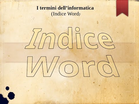 Creare un indice in Word