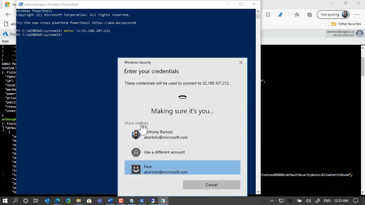 Create a windows Virtual Machine using Azure CLI
