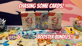 Chasing Cards with Booster Bundles! POKÉMON 151 and JOURNEY TOGETHER!!!