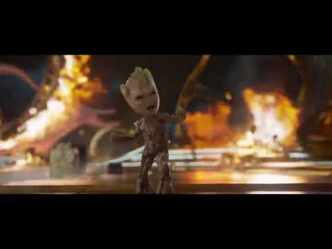 Guardians of the Galaxy Vol. 2 opening scene    Baby Groot dance