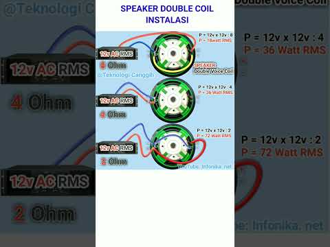 Cara instalasi Speaker double coil vs watt yang dihasilkan #audio #sound #youtubeshorts
