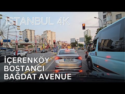 Istanbul 4K Drive from İçerenköy to Suadiye Bağdat Avenue – Turkey 4K Drive