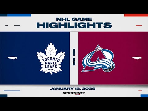 NHL Highlights | Maple Leafs vs. Avalanche - January 12, 2026
