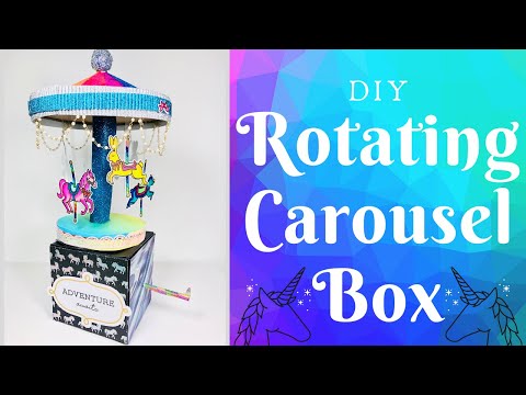 DIY Rotating Carousel Box Tutorial || Make a beautiful carousel from cardboard