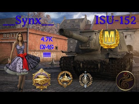 World of Tanks Blitz: ISU-152 providing destruction assistance in battle of Yamato Harbour