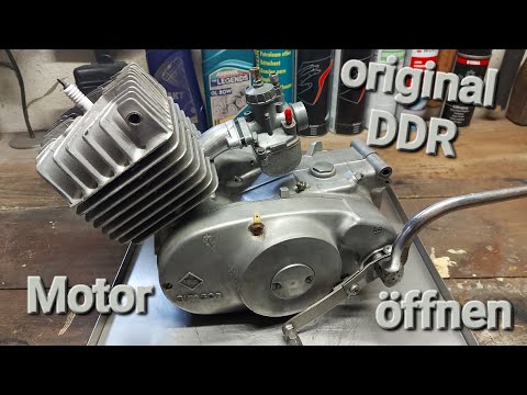 Demontage (trennen, öffnen) eines Simson S50 Motorgehäuse (Motor, Getriebe) original DDR ungeöffnet