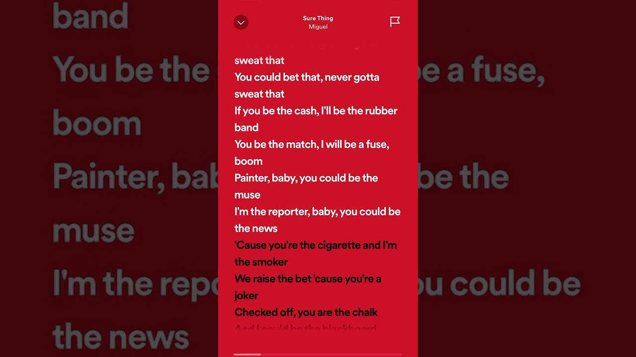 Sure thing by Miguel #spotify