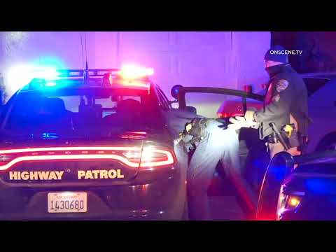 Driver Runs Traffic Break At Crash, Leads CHP On Pursuit | San Bernardino 02.13.2022