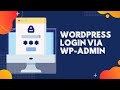 Wordpress Login Via Wp Admin Page