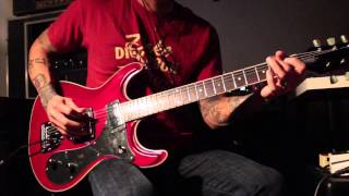Video thumbnail for Eastwood Sidejack HB DLX Mosrite style guitar demo - RJ Ronquillo by Eastwood Guitars