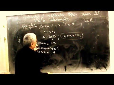 Lesson number 95-  Algebra   - Vietes relatioship