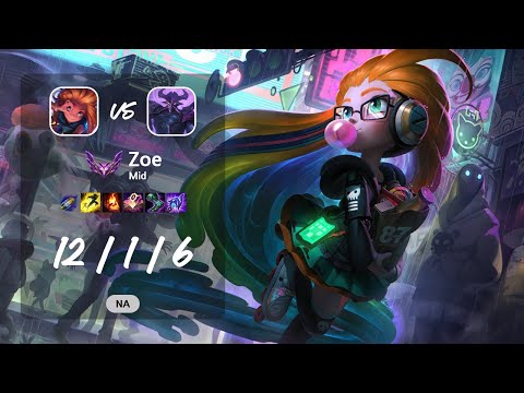 Zoe Mid vs Kassadin - NA Master Patch 13.11